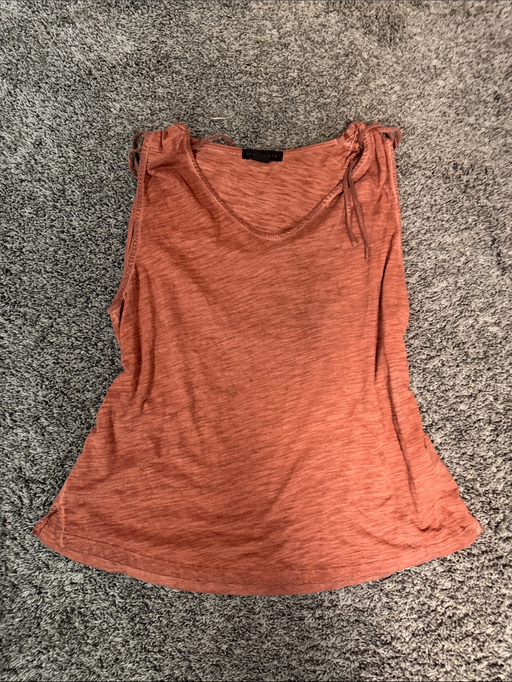 Sanctuary Knot Shoulder Tank Boutique Side Slit Top